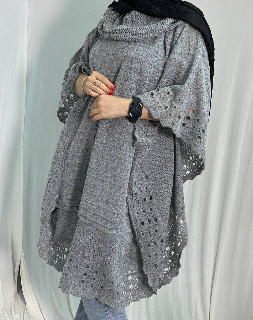 پانچ اکریلیک جلو بسته  4545 طوسی روشن